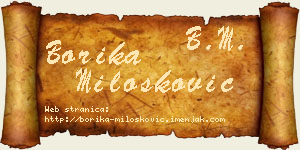 Borika Milošković vizit kartica